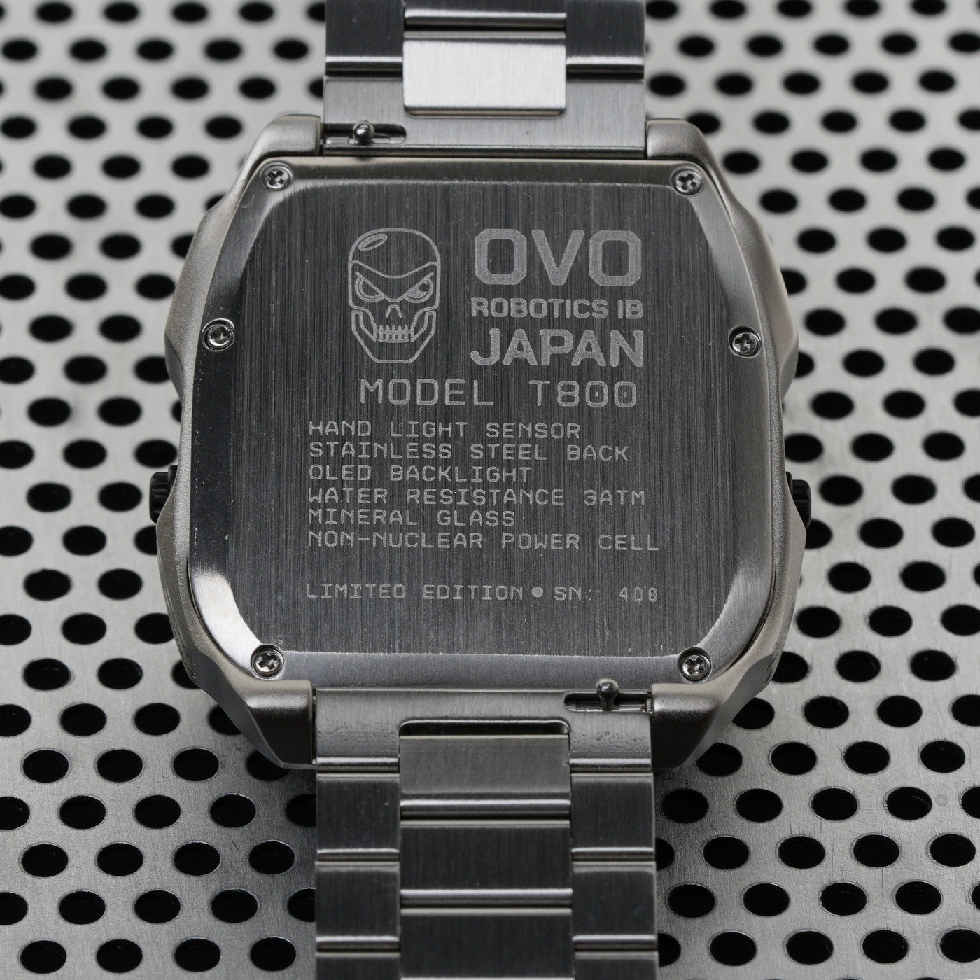 T-800 (Silver/White) Fullmetal Shockproof OLED Limited Edition Watch