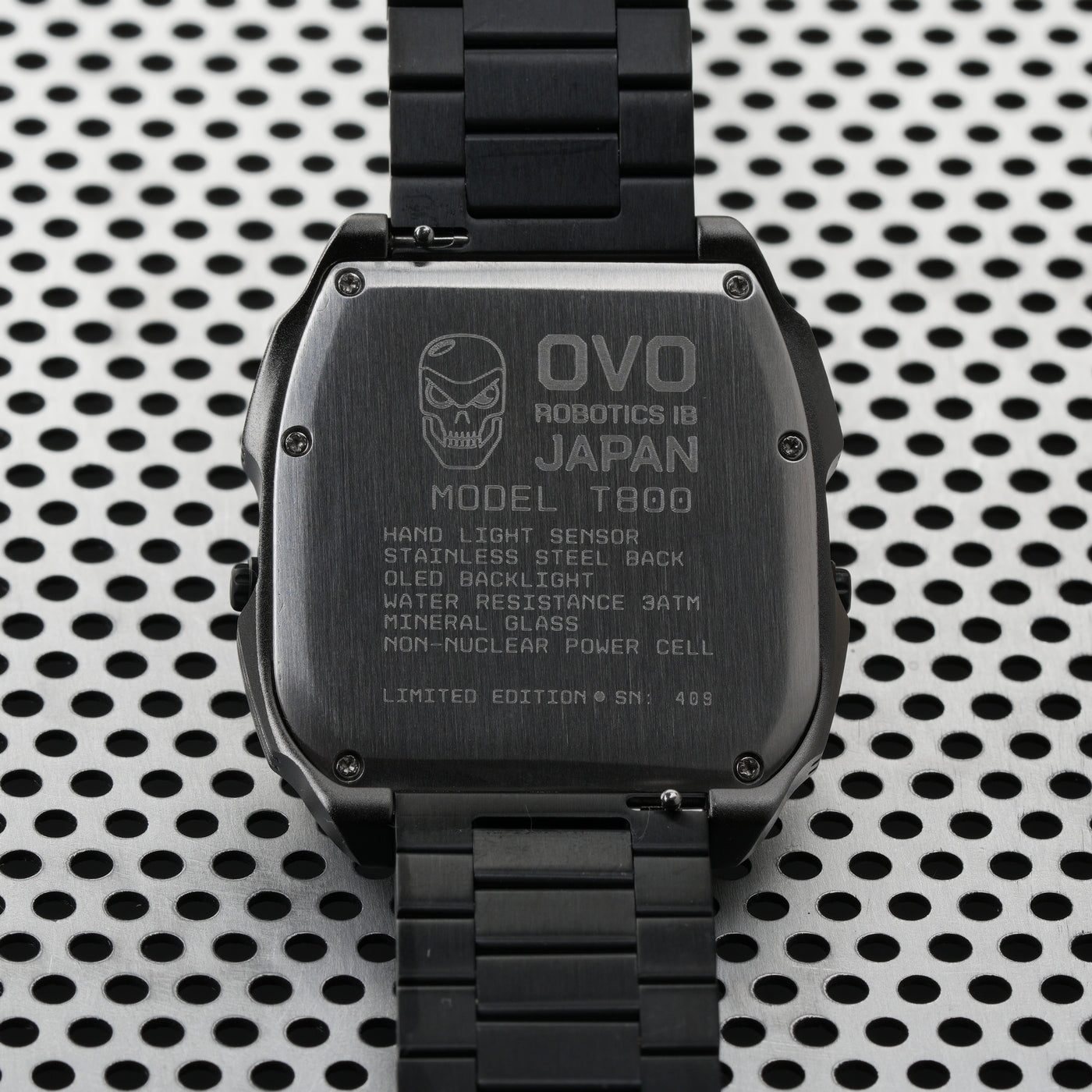 T-800 (Gray/Yellow, Black Bracelet) Fullmetal Shockproof OLED Limited Edition Watch