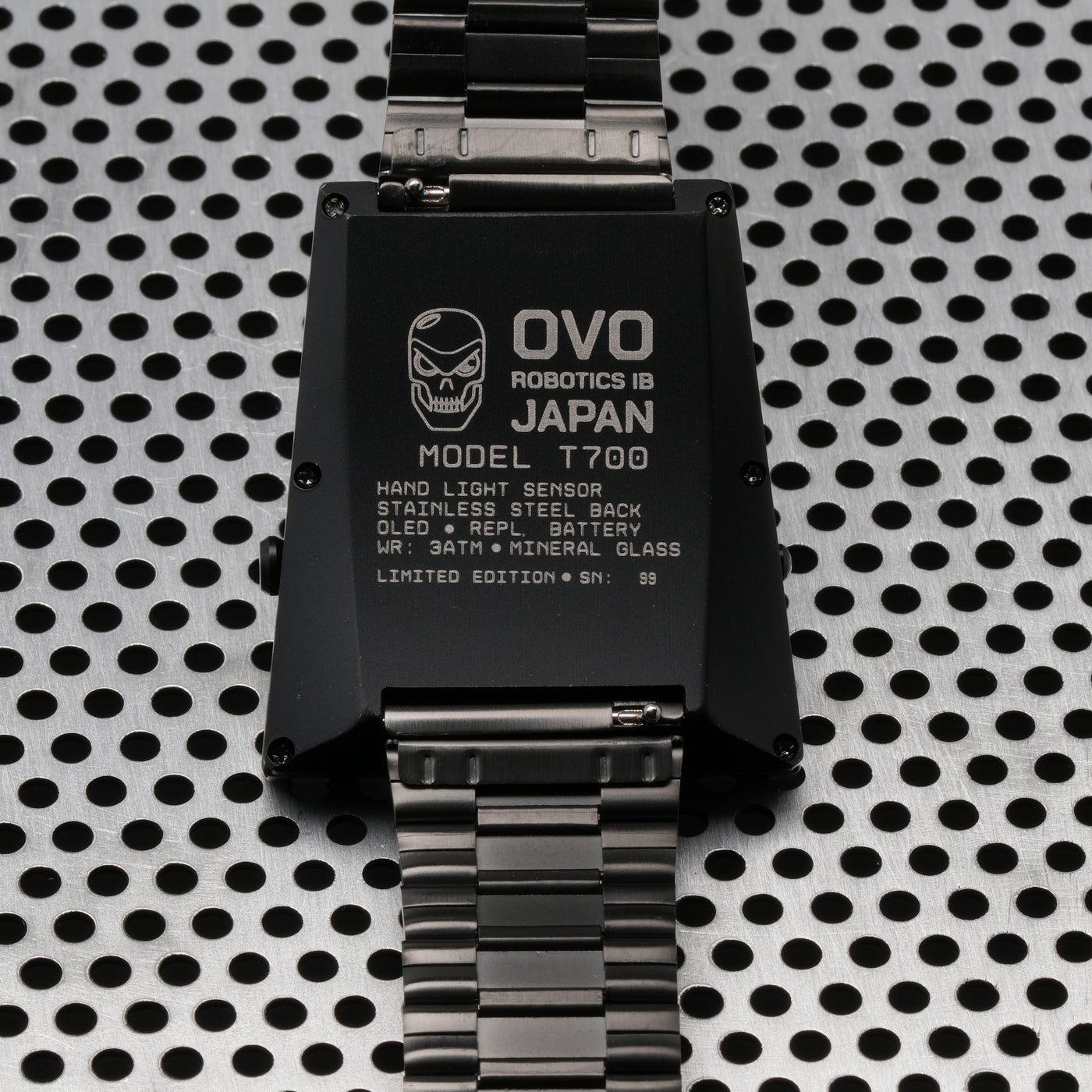 T-700 Blade (B-version, Dark Grey/White) Fullmetal Shockproof OLED Limited Edition Watch