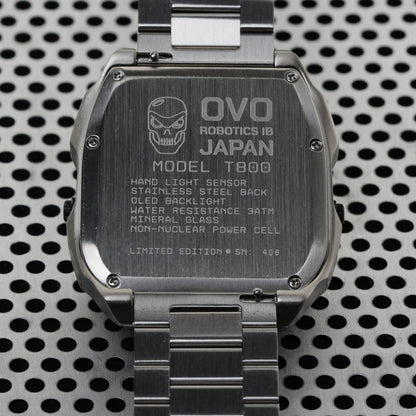 T-800 (Silver/White) Fullmetal Shockproof OLED Limited Edition Watch