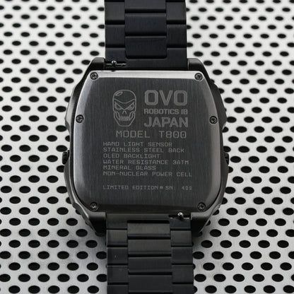 T-800 (Gray/Yellow, Black Bracelet) Fullmetal Shockproof OLED Limited Edition Watch