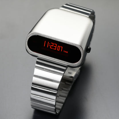 T-600 RPolice 2 (Silver/Red) Fullmetal Shockproof OLED Limited Edition Watch