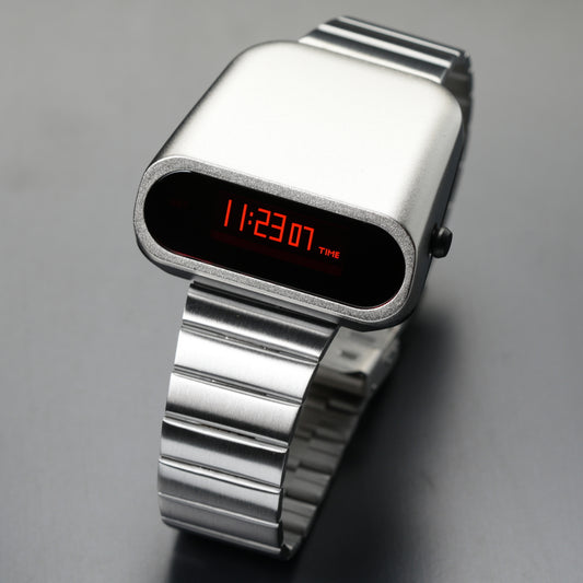 T-600 RPolice 2 (Silver/Red) Fullmetal Shockproof OLED Limited Edition Watch