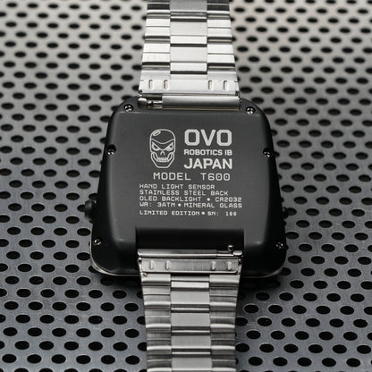 T-600 RPolice 2 (Silver/Red) Fullmetal Shockproof OLED Limited Edition Watch