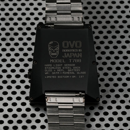 T-700 Blade (A-version, Silver/White) Fullmetal Shockproof OLED Limited Edition Watch